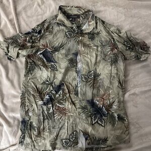 Croft & Barrow Leaf Print Casual Shirt